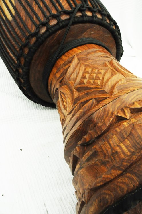 Djembé de Guinea con piel de vaca - Tambor djembe alta gama piel de becerro, piel de buey, piel de toro