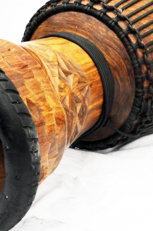 Djembé de Guinea con piel de vaca - Tambor djembe alta gama piel de becerro, piel de buey, piel de toro