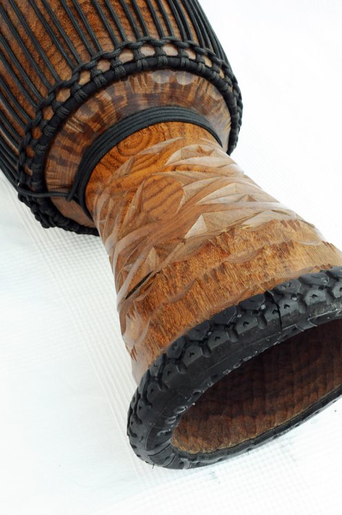 Djembé de Guinea con piel de vaca - Tambor djembe alta gama piel de becerro, piel de buey, piel de toro
