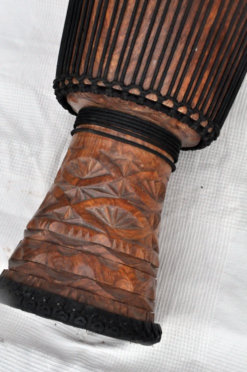 Djembé de Guinea con piel de vaca - Tambor djembe alta gama piel de becerro, piel de buey, piel de toro