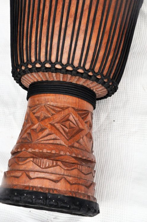 Djembé de Guinea con piel de vaca - Tambor djembe alta gama piel de becerro, piel de buey, piel de toro