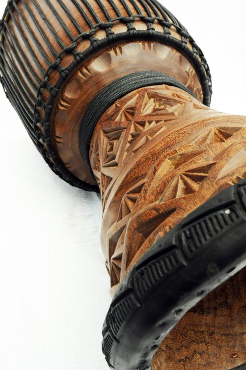 Djembé de Guinea con piel de vaca - Tambor djembe alta gama piel de becerro, piel de buey, piel de toro