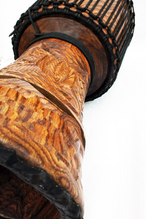 Djembé de Guinea con piel de vaca - Tambor djembe alta gama piel de becerro, piel de buey, piel de toro