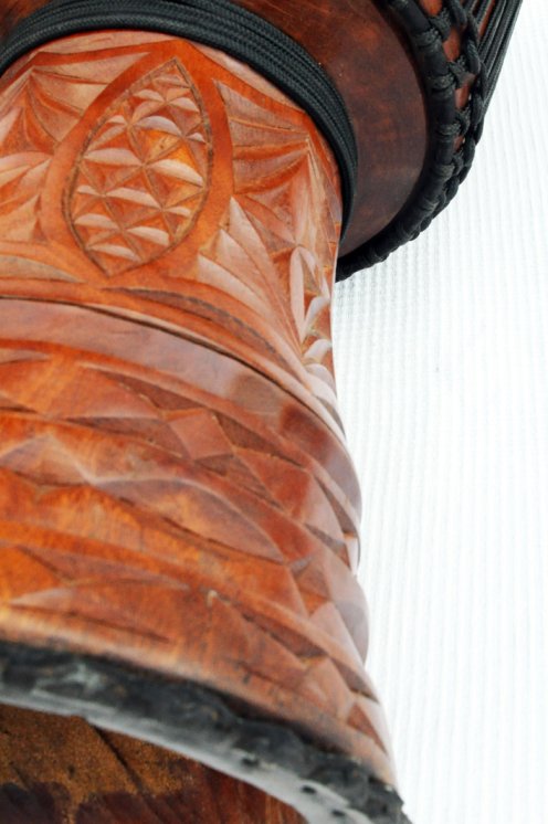 Djembé de Guinea con piel de vaca - Tambor djembe alta gama piel de becerro, piel de buey, piel de toro