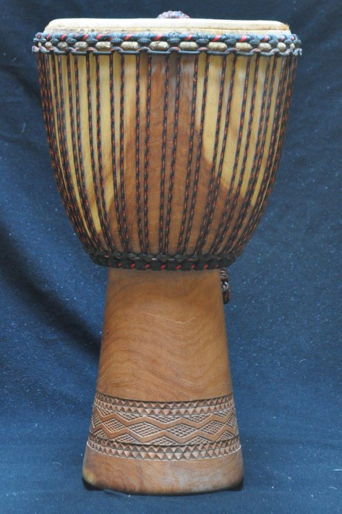 Djembé Mali Top en linké peau de boeuf en vente (grand) : acheter un djembe malien en lingué monté avec une peau bovine (veau, vache) (grand)