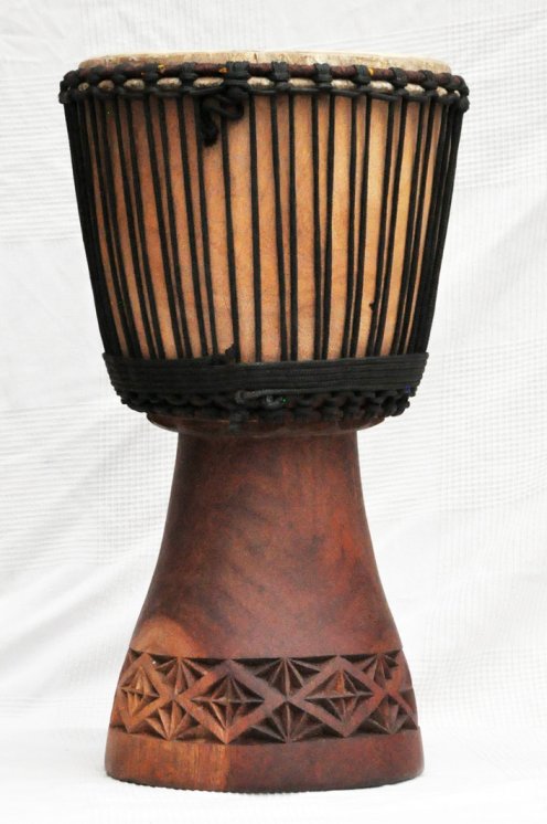 Venta de djembe - Tambor djembe de Mali grande de caoba