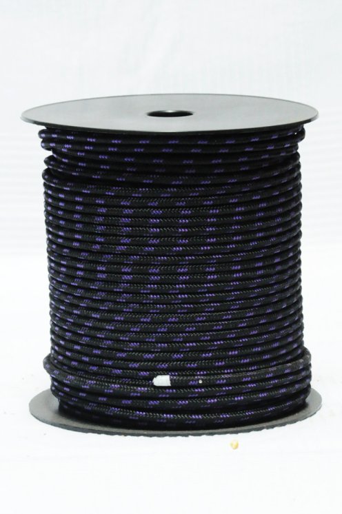 Cuerda de alpinismo djembéØ6 mm negra / violeta - Cuerda para djembe tambor