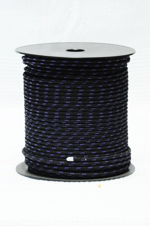 Cuerda de alpinismo djembé Ø5 mm negra / violeta - Cuerda para djembe tambor