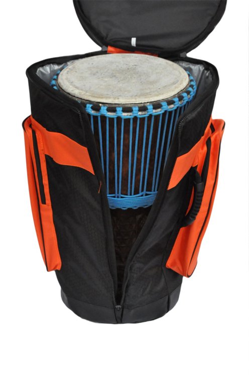 Funda de djembe profesional Percussion Africaine Premium Naranja XL