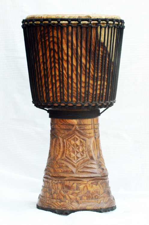 Djembé de Guinea con piel de vaca - Tambor djembe alta gama piel de becerro, piel de buey, piel de toro