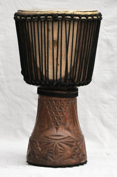Djembé de Guinea con piel de vaca - Tambor djembe alta gama piel de becerro, piel de buey, piel de toro