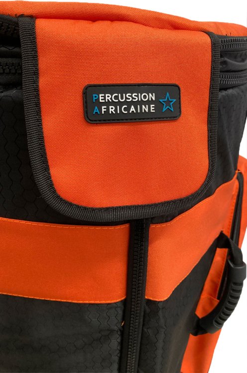 Funda de djembe profesional Percussion Africaine Premium Naranja XL