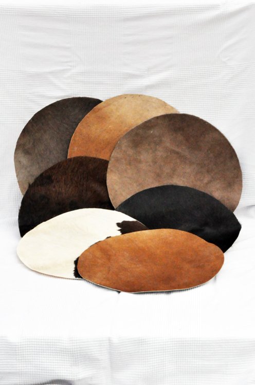 Piel de becerro semigruesa con pelo para tambor djembe L