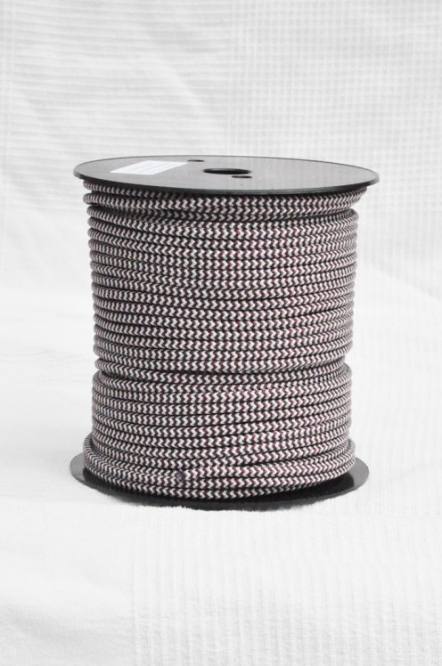 Driza djembé Ø5 mm (espina de pez, burdeos / gris, 100 m) - Cuerda para djembe tambor