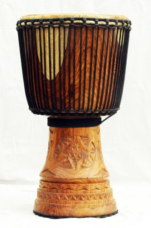 Djembé de Guinea con piel de vaca - Tambor djembe alta gama piel de becerro, piel de buey, piel de toro