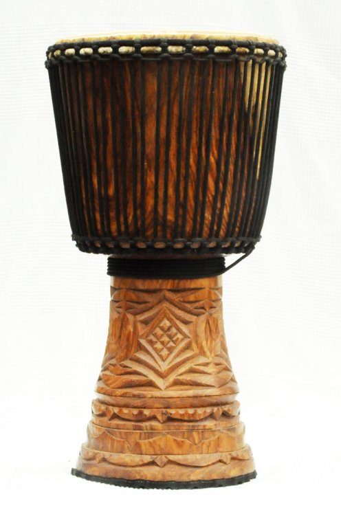 Djembé de Guinea con piel de vaca - Tambor djembe alta gama piel de becerro, piel de buey, piel de toro