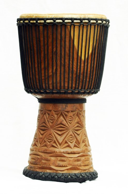 Djembé de Guinea con piel de vaca - Tambor djembe alta gama piel de becerro, piel de buey, piel de toro