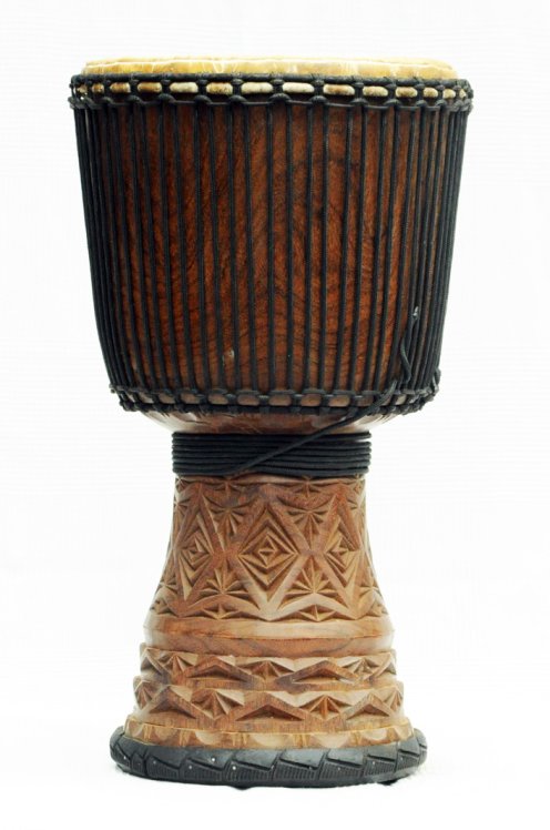 Djembé de Guinea con piel de vaca - Tambor djembe alta gama piel de becerro, piel de buey, piel de toro