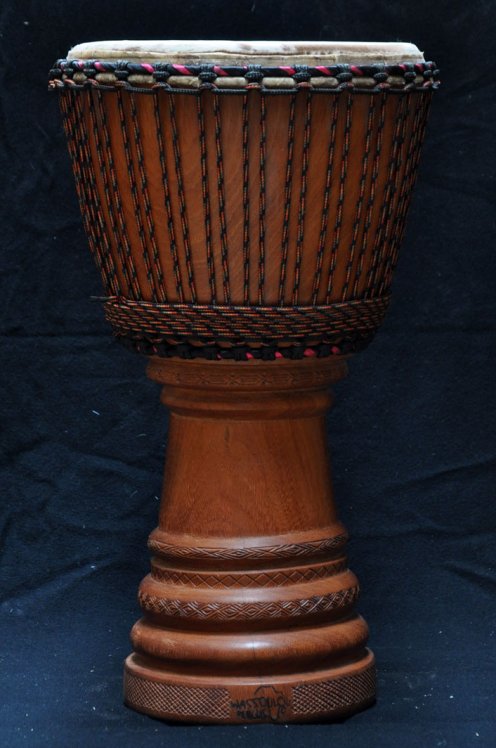 Djembé Mali Top en linké peau de boeuf en vente (grand) : acheter un djembe malien en lingué monté avec une peau bovine (veau, vache) (grand)