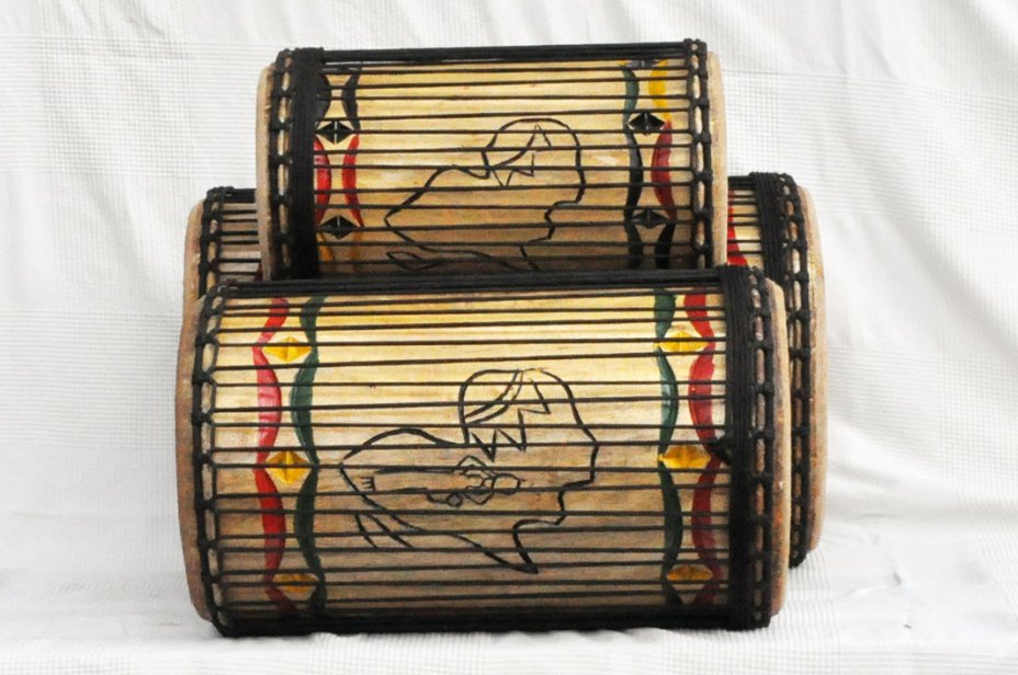 Juego de tambores dunun de Guinea de melina