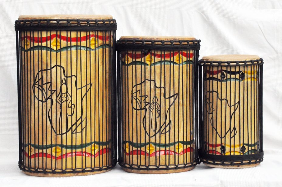 Juego de tambores dunun de Guinea de melina