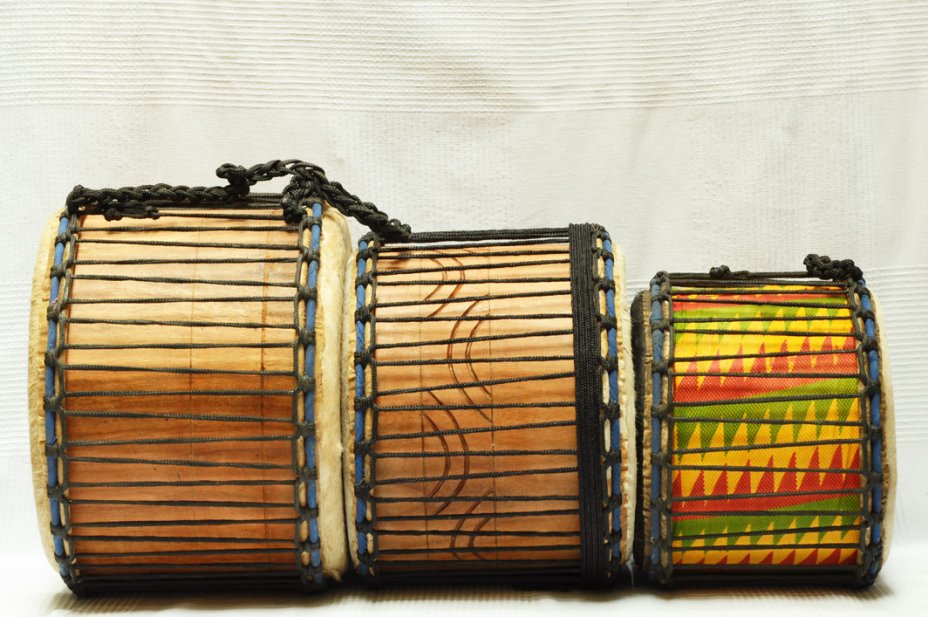 Juego de tres mini-dundunes Ghana: comprar set doun dounes (dununes, djun djunes)