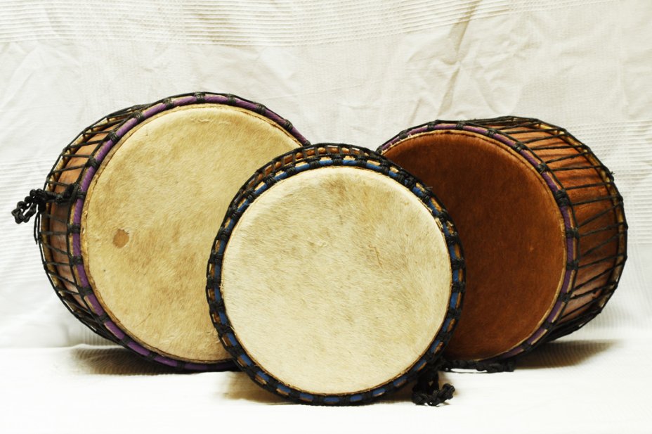 Juego de tres mini-dundunes Ghana: comprar set doun dounes (dununes, djun djunes)