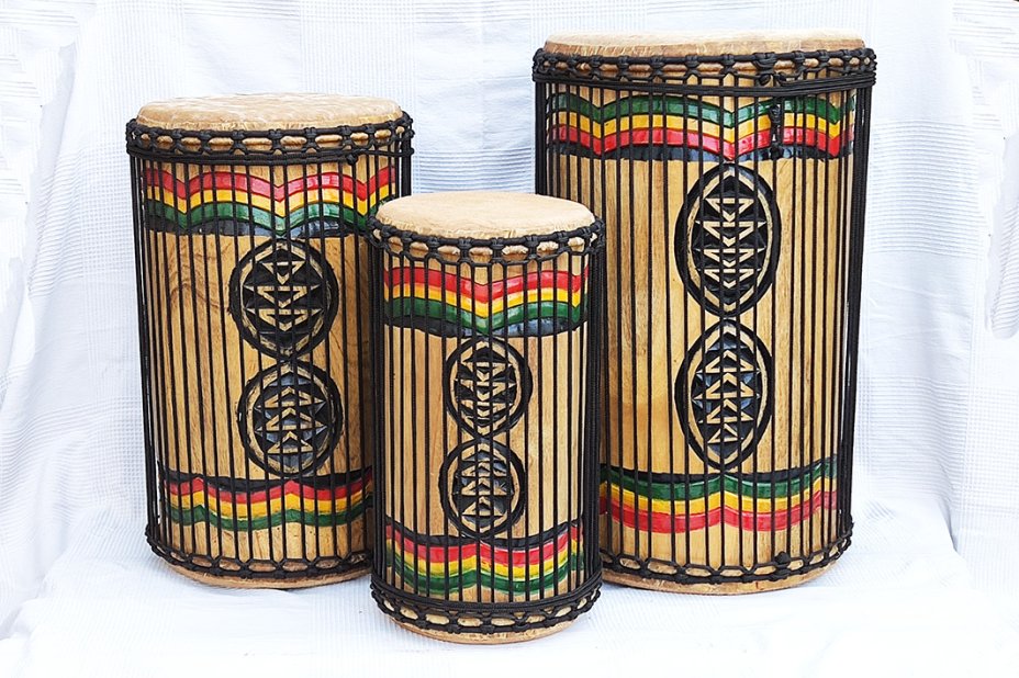 Juego de tambores dunun de Guinea de melina