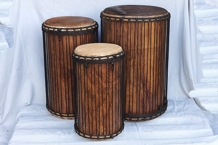 Juego de tambores dunun de Guinea de madera de balafón (gueni)
