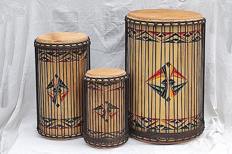 Juego de tambores dunun de Guinea de melina