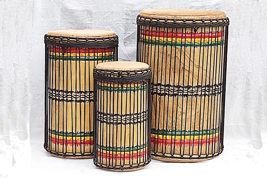 Juego de tambores dunun de Guinea de melina
