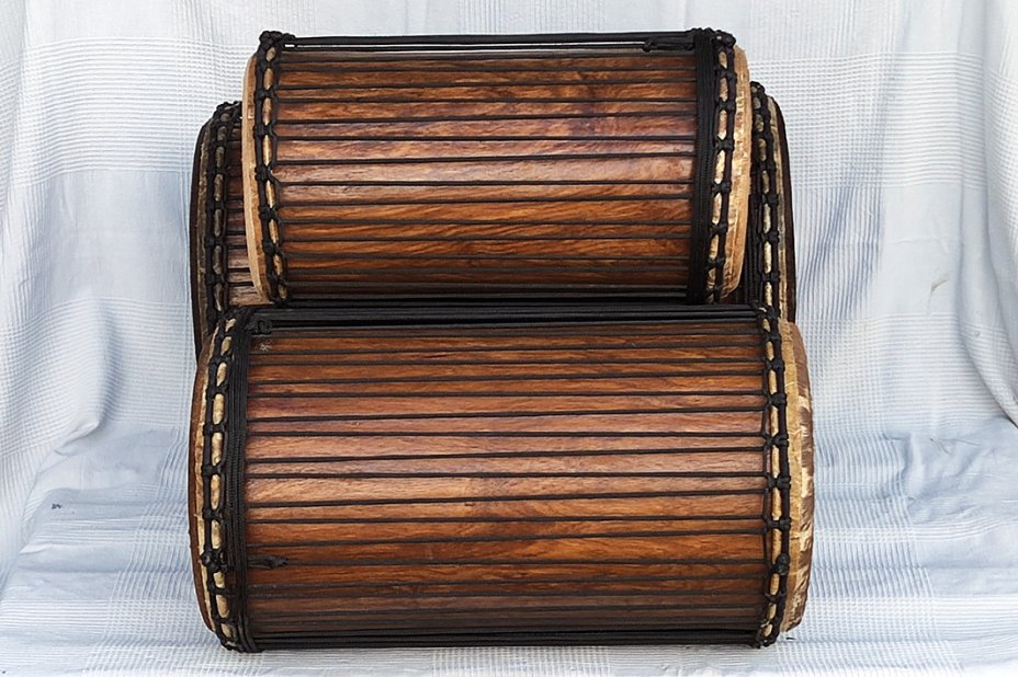 Juego de tambores dunun de Guinea de madera de balafón (gueni)