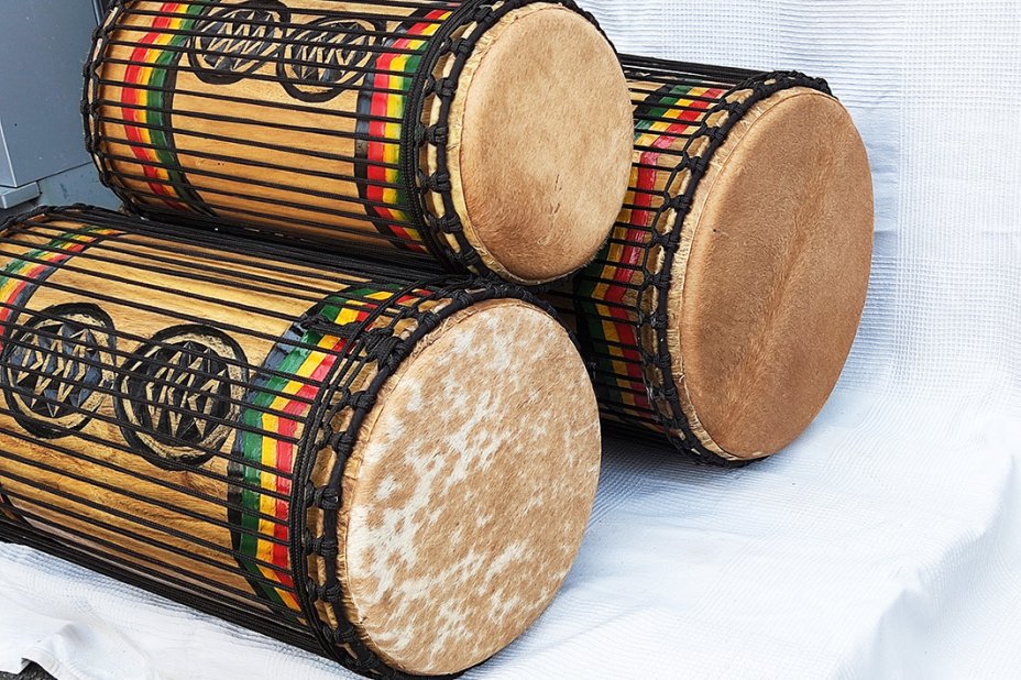 Juego de tambores dunun de Guinea de melina