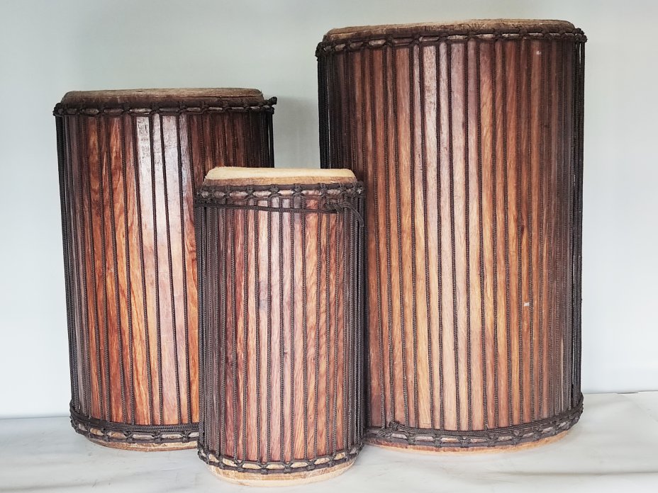 Juego de tambores bajos dundun - Set de dundunes de Guinea 6661