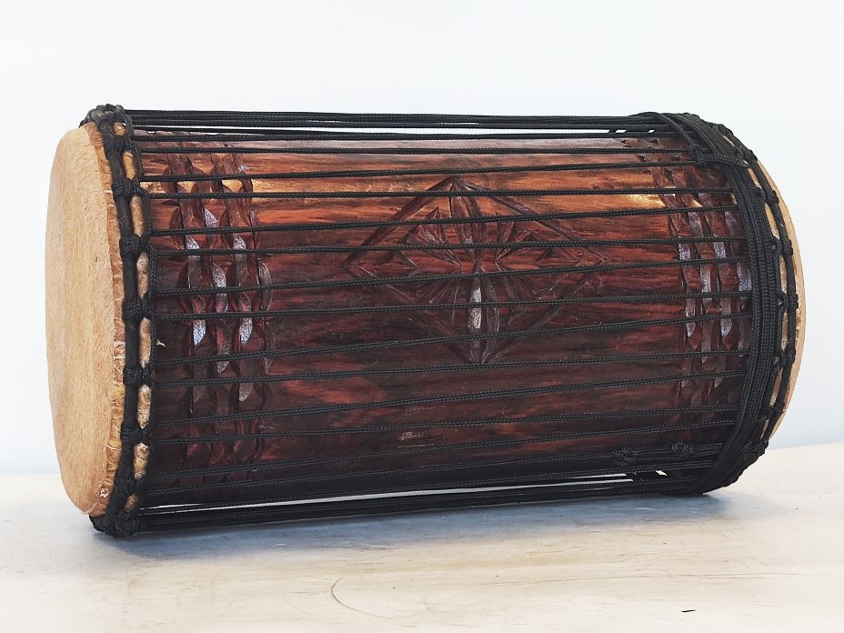Tambores bajos dundun - Dunun kenkení de Guinea montaje 4 aros