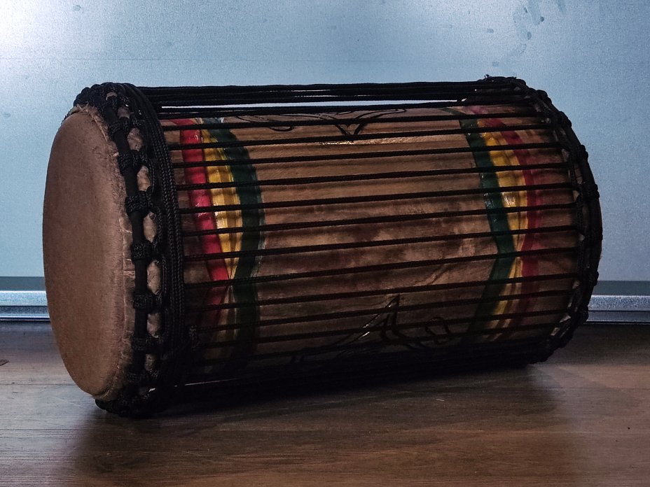 Tambores bajos dundun - Dunun kenkení de Guinea montaje 4 aros