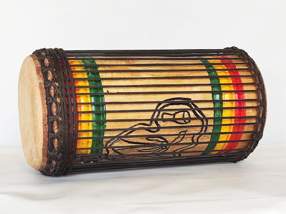 Tambores bajos dundun - Dunun kenkení de Guinea montaje 4 aros