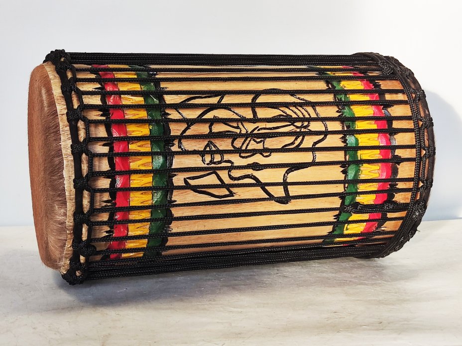 Tambores bajos dundun - Dunun kenkení de Guinea montaje 4 aros