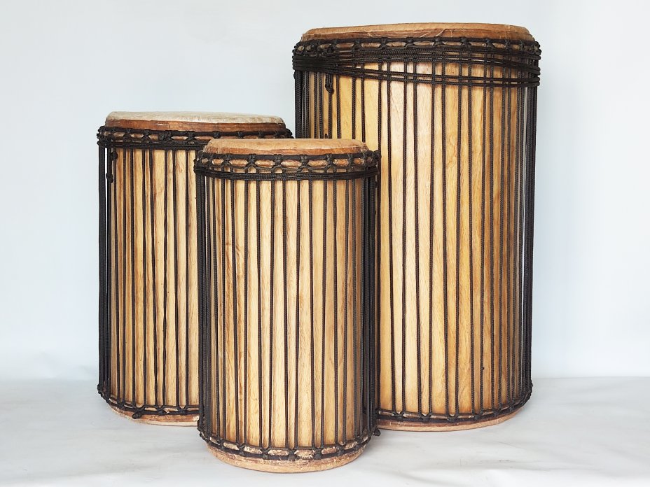 Juego de tambores bajos dundun - Set de dundunes de Guinea 6616