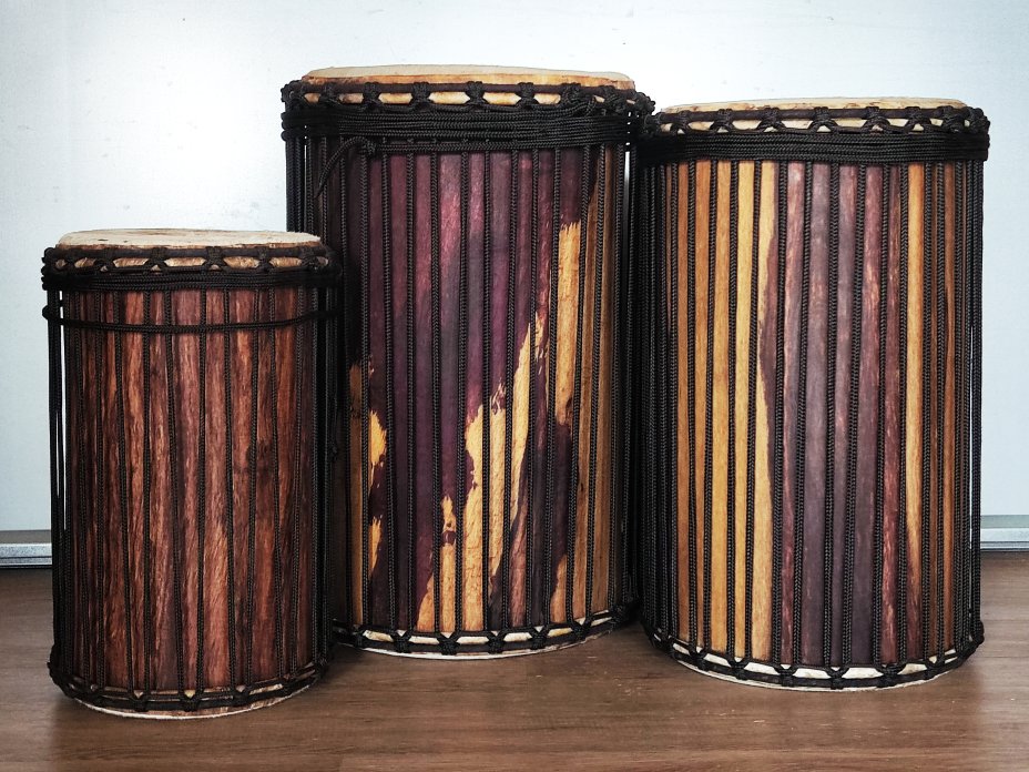 Juego de tambores bajos dundun - Set de dundunes de Malí