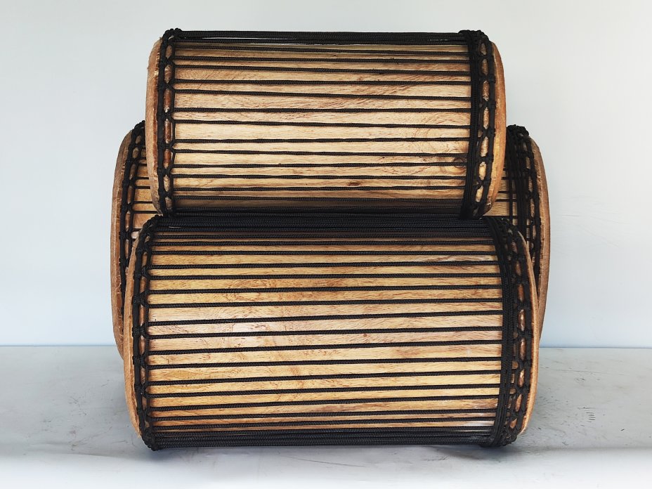 Juego de tambores bajos dundun - Set de dundunes de Guinea