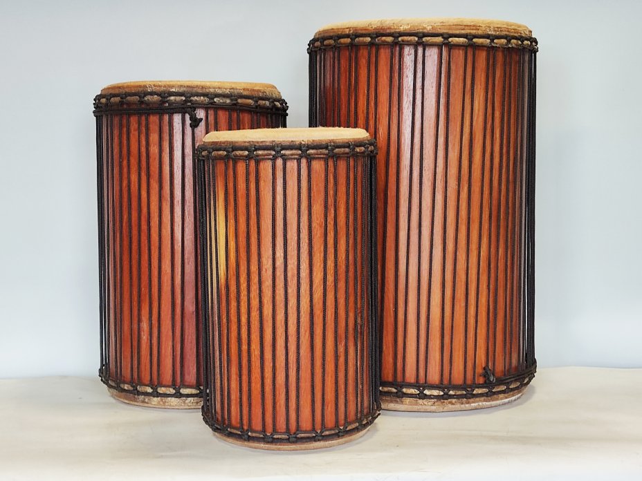 Juego de tambores dunun de Guinea de lenke
