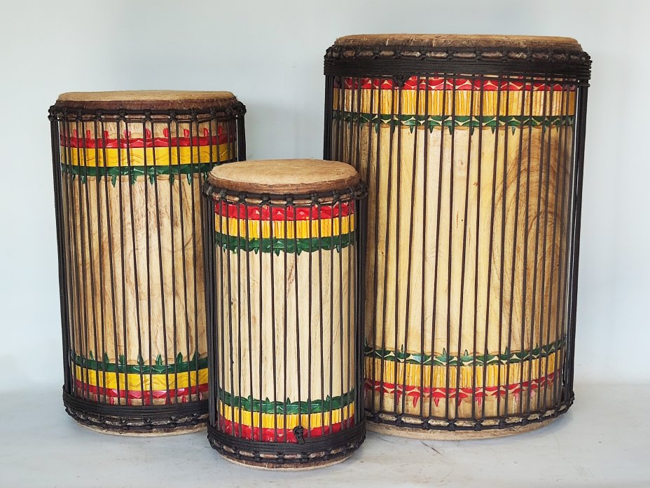 Juego de tambores dunun de Guinea de melina