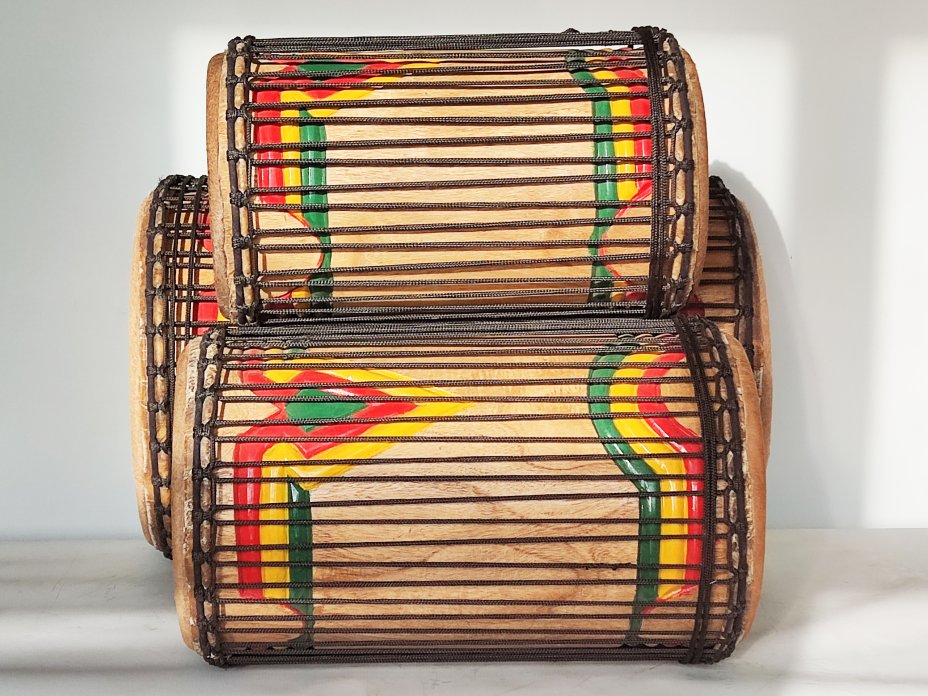 Juego de tambores bajos dundun - Set dundunes Guinea