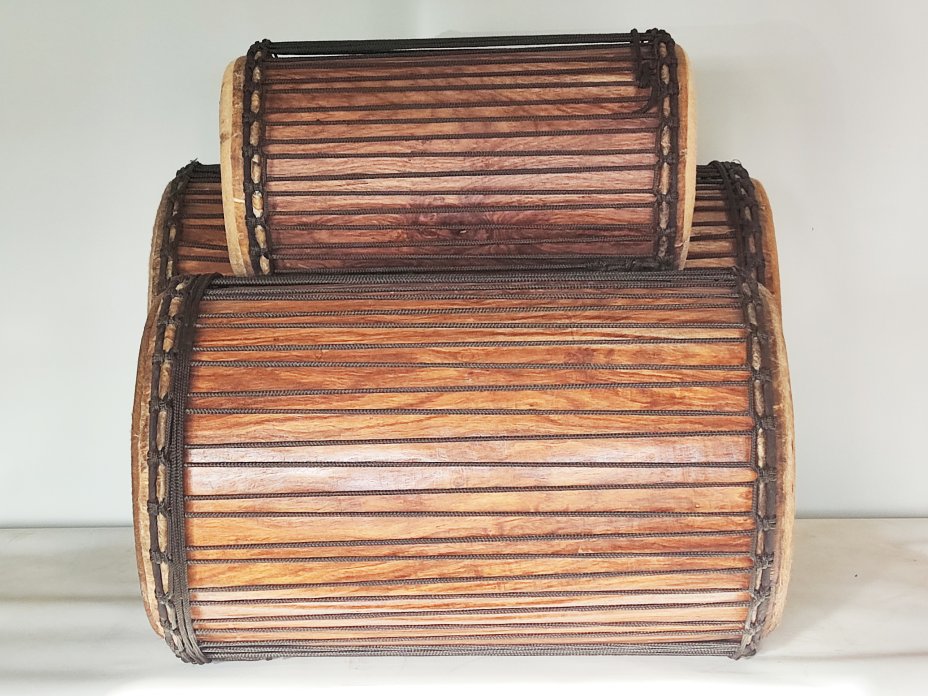 Juego de tambores bajos dundun - Set de dundunes de Guinea 6661