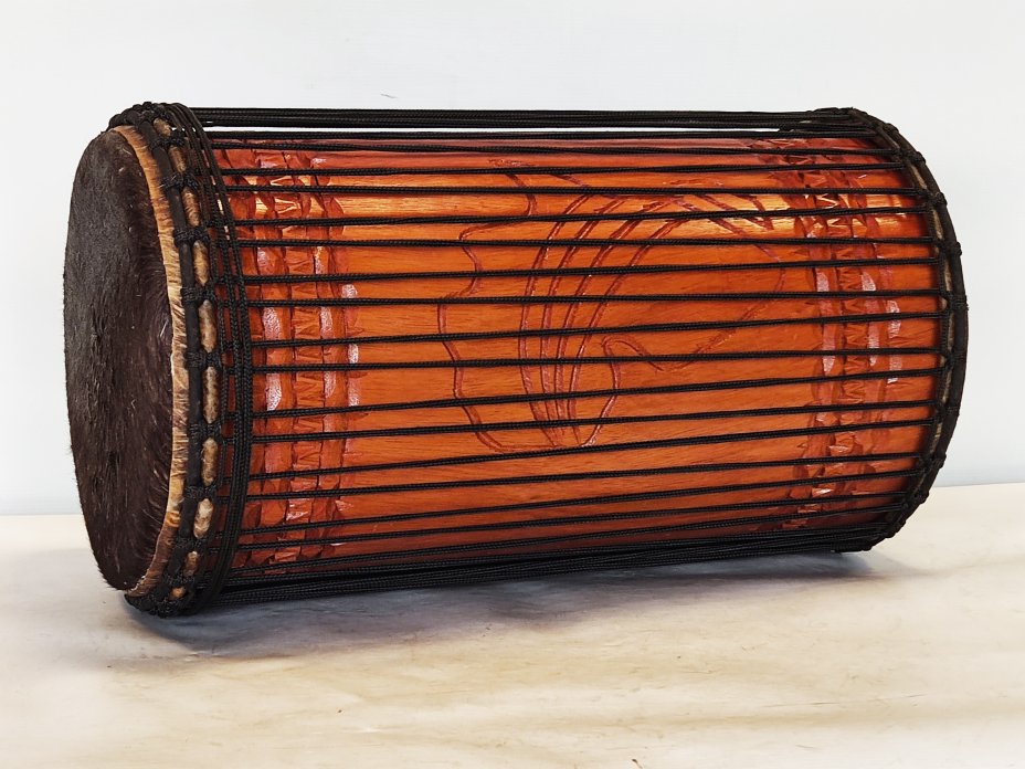 Tambores bajos dundun - Dunun kenkení de Guinea montaje 4 aros