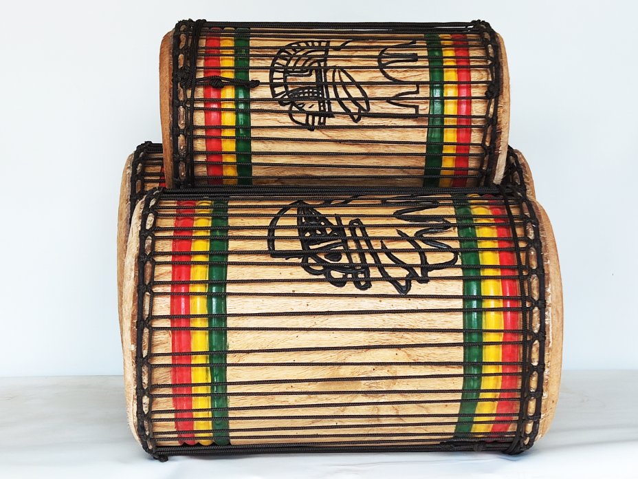 Juego de tambores bajos dundun - Set de dundunes de Guinea