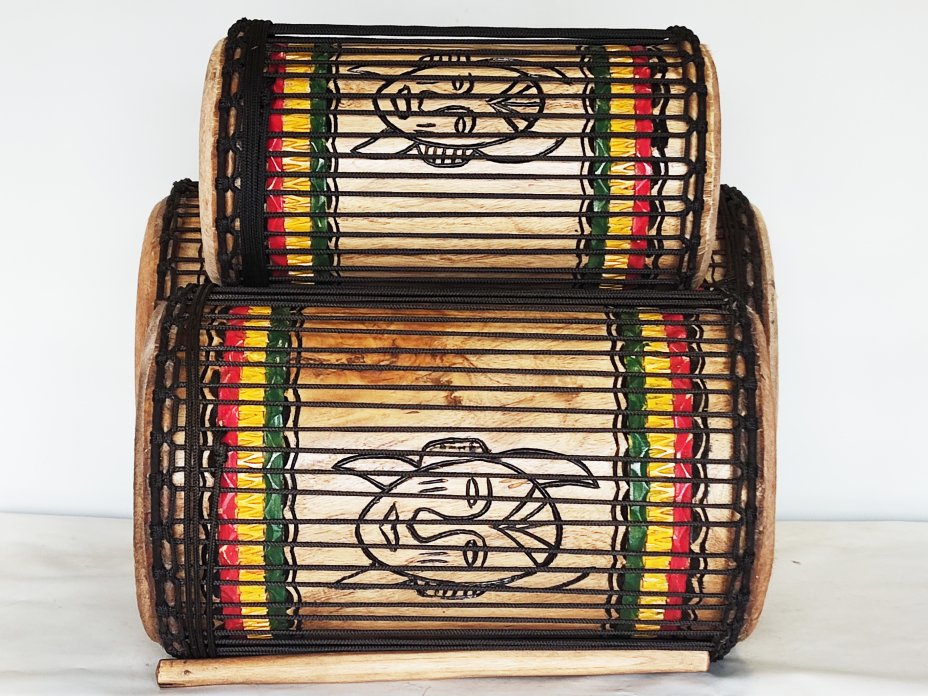 Juego de tambores bajos dundun - Set de dundunes de Guinea