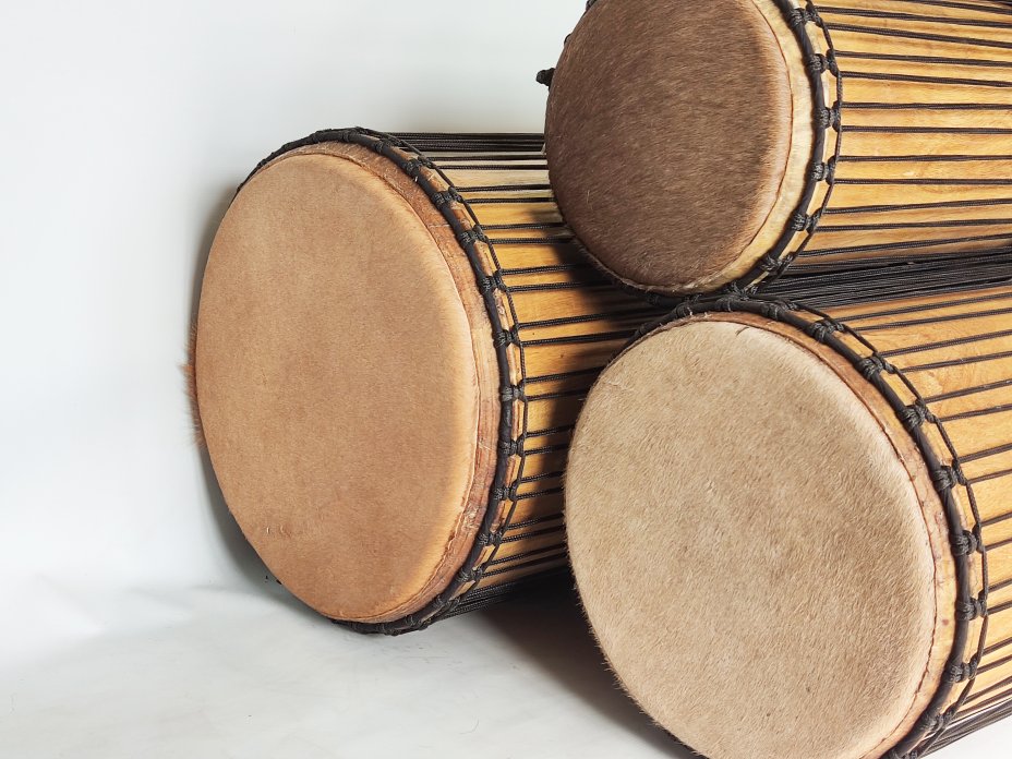 Juego de tambores bajos dundun - Set de dundunes de Guinea 6615