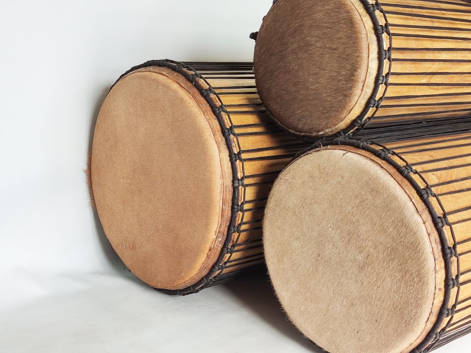 Juego de tambores bajos dundun - Set dundunes Guinea 6615